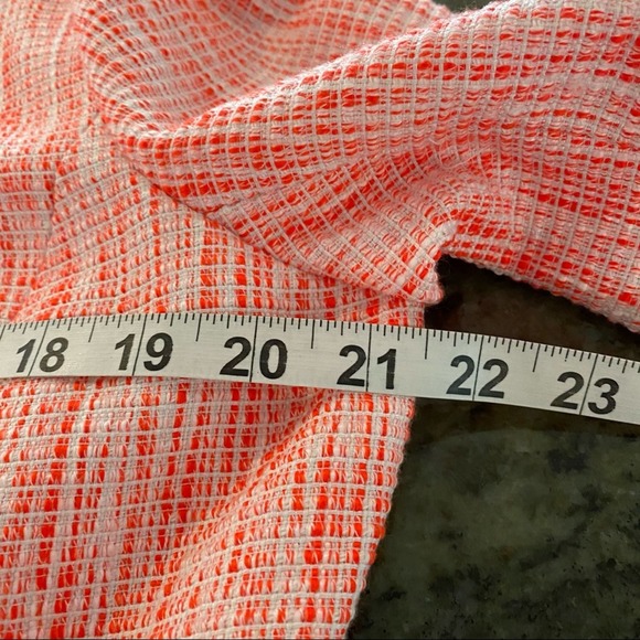 NYDJ Tweed Rhinestone Orange Blazer Jacket size L NEW NWT - Picture 6 of 12